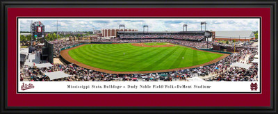 Mississippi State Bulldogs Baseball Panoramic Photo Deluxe Matted Frame  | Blakeway | MSSU9D