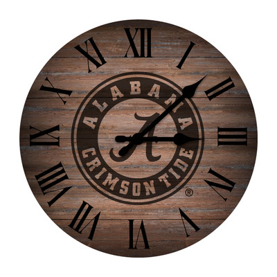 Alabama Crimson Tide Rustic 16" Clock| Imperial |IMP660-3001