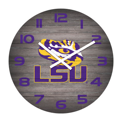 LSU Tigers Weathered 16" Clock| Imperial |IMP661-3005
