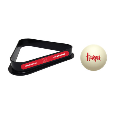 Nebraska Huskers Cue Ball & Ball Rack| Imperial |IMP773-3010