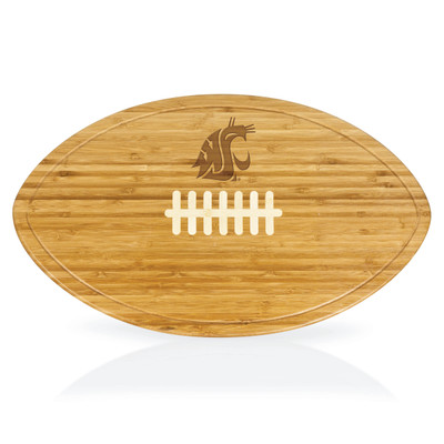 Washington State Cougars Kickoff Football Cutting Board & Serving Tray | Picnic Time | 908-00-505-633-0
