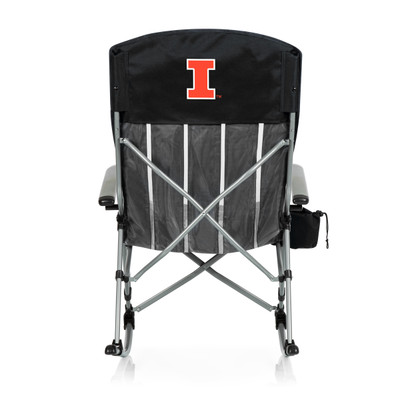 Illinois Fighting Illini Outdoor Rocking Camp Chair | Picnic Time | 805-01-175-214-0