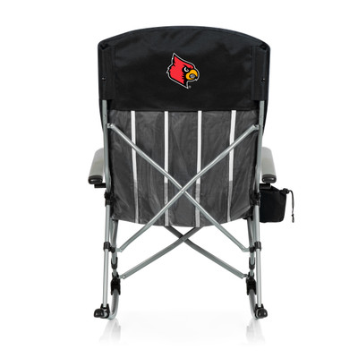 Louisville Cardinals Outdoor Rocking Camp Chair | Picnic Time | 805-01-175-304-0