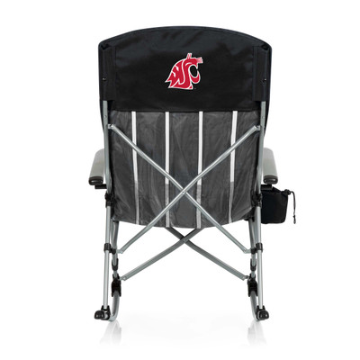 Washington State Cougars Outdoor Rocking Camp Chair | Picnic Time | 805-01-175-634-0