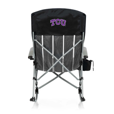 TCU Horned Frogs Outdoor Rocking Camp Chair | Picnic Time | 805-01-175-844-0