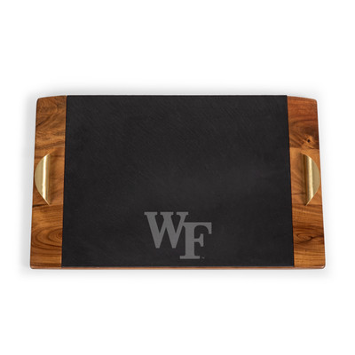 Wake Forest Demon Deacons Covina Acacia and Slate Serving Tray | Picnic Time | 957-07-512-613-0