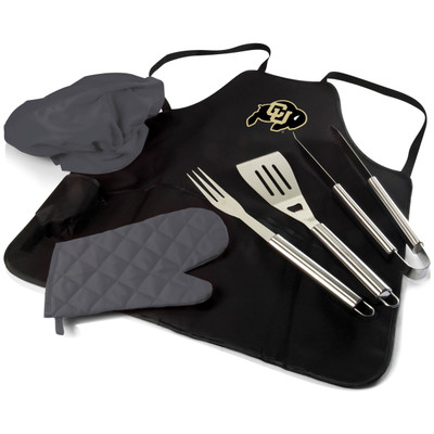 Colorado Buffaloes BBQ Apron Tote Pro Grill Set | Picnic Time | 635-88-179-124-0