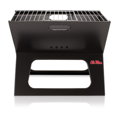 Mississippi Rebels X-Grill Portable Charcoal BBQ Grill | Picnic Time | 775-00-175-374-0