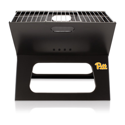 Pittsburgh Panthers X-Grill Portable Charcoal BBQ Grill | Picnic Time | 775-00-175-504-0