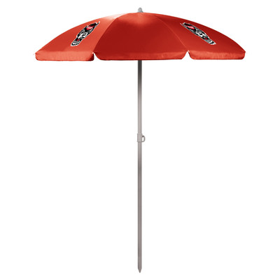 NC State Wolfpack 5.5 Ft. Portable Beach Umbrella | Picnic Time | 822-00-100-424-0