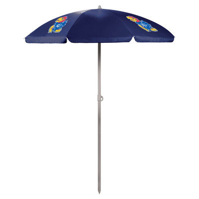 Kansas Jayhawks 5.5 Ft. Portable Beach Umbrella | Picnic Time | 822-00-138-244-0
