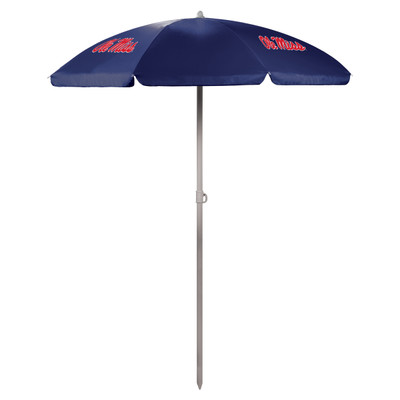 Mississippi Rebels 5.5 Ft. Portable Beach Umbrella | Picnic Time | 822-00-138-374-0