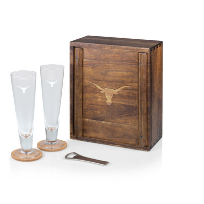 Texas Longhorns Pilsner Beer Glass Gift Set | Picnic Time | 602-06-512-193-1