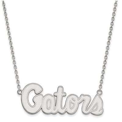 Florida Gators Script Logo Sterling Silver Necklace | Logo Art | SS050UFL-18