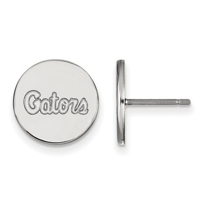Florida Gators Circle Sterling Silver Post Earrings | Logo Art | SS055UFL