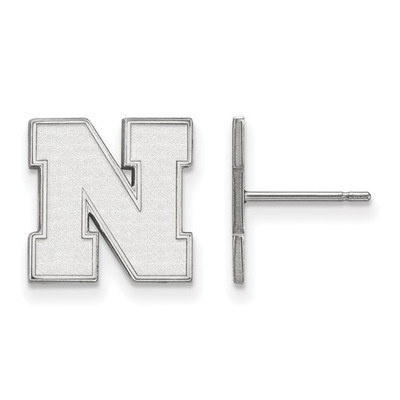 Nebraska Huskers Sterling Silver Post Earrings | Logo Art | SS071UNE