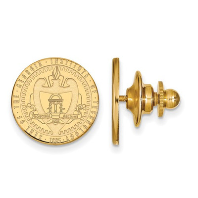 Georgia Tech School Crest 14K Gold Lapel Pin | Logo Art | 4Y057GT