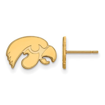 Iowa Hawkeyes Mascot 14K Gold Post Earrings | Logo Art | 4Y008UIA
