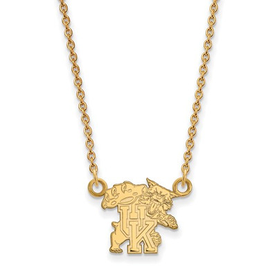 Kentucky Wildcats Mascot 14K Gold Necklace | Logo Art | 4Y056UK-18