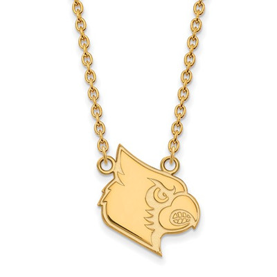 Louisville Cardinals 14K Gold Pendant Necklace | Logo Art | 4Y051UL-18