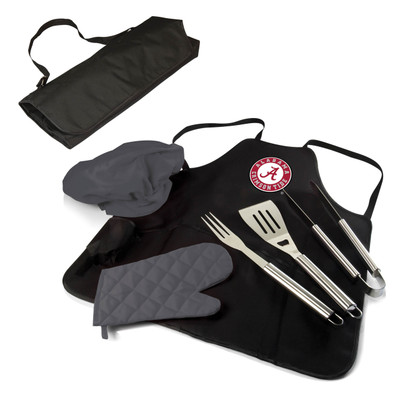 Alabama Crimson Tide BBQ Apron Tote Set | Picnic Time | 635-88-179-004-0