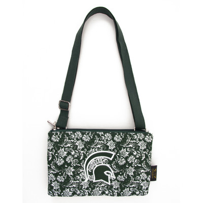 Michigan State Spartans Quilted Cotton Crossbody Purse | Eagles Wings | 10150