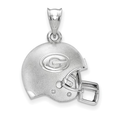 Georgia Bulldogs Sterling Silver 3D Football Helmet Pendant | Logo Art | SS505UGA
