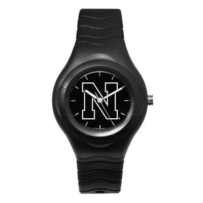 Nebraska Huskers Men's Shadow Black Sports Watch | Logo Art | UNE112