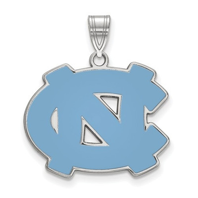 UNC Tar Heels Sterling Silver Enamel Pendant | Logo Art | SS027UNC