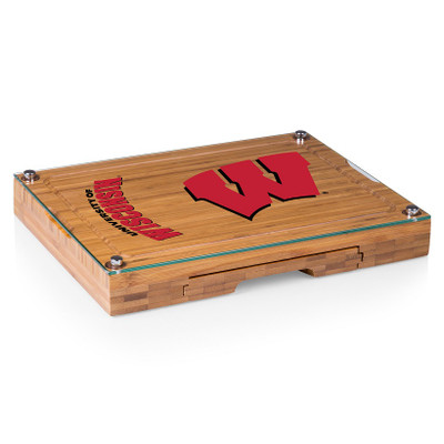 Wisconsin Badgers Concerto Bamboo Cutting Board | Picnic Time | 919-00-505-644-0