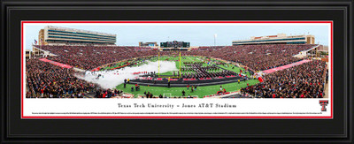 Texas Tech Red Raiders Panoramic Photo Deluxe Matted Frame - 50 Yard Line | Blakeway | TXT2D