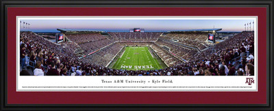 Texas A&M Aggies Panoramic Photo Deluxe Matted Frame - End Zone | Blakeway | TXAM4D