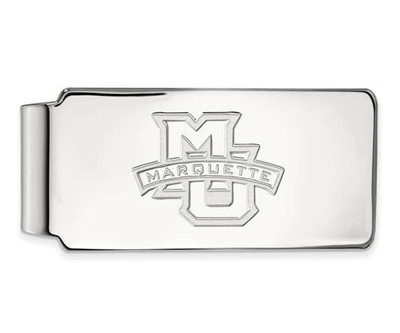 Marquette University 14k White Gold Money Clip | Logo Art | 4W009MAR