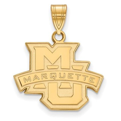 Marquette University 14k Yellow Gold Medium Pendant | Logo Art | 4Y003MAR