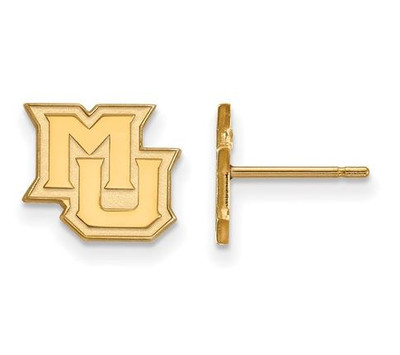 Marquette University 14k Yellow Gold Extra Small Post Earrings | Logo Art | 4Y018MAR