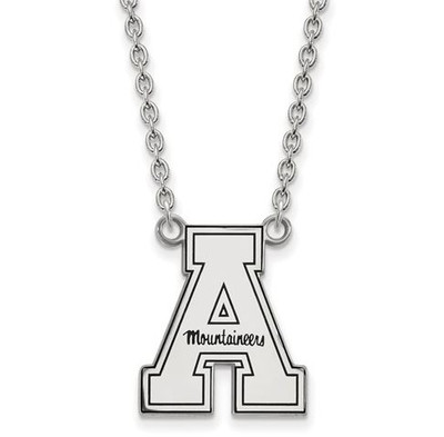 Appalachian State University Sterling Silver Enameled Large Pendant Necklace | Logo Art | SS025APS-18