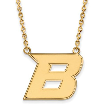 Boise State University 14k Yellow Gold Large Pendant Necklace | Logo Art | 4Y008BOS-18