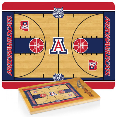 Arizona Wildcats Basketball Icon Cheese Tray | Picnic Time | 910-00-505-015-0