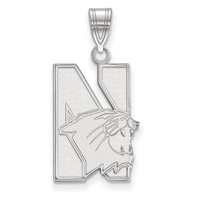 Northwestern University Sterling Silver Large Pendant | Logo Art | SS002NWU