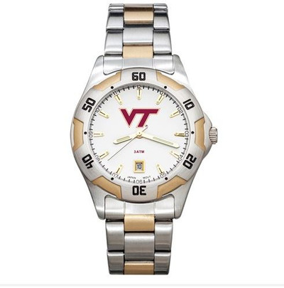 Virginia Tech All-Pro Men's Two-Tone Watch | Logo Art | VTE153