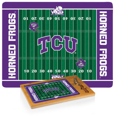 TCU Horned Frogs Icon Cheese Tray | Picnic Time | 910-00-505-844-0