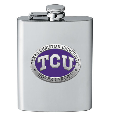 TCU Horned Frogs Flask | Heritage Pewter | FSK10270EP
