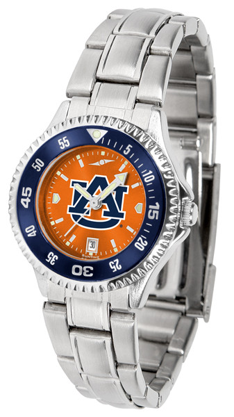 Auburn Tigers Ladies Competitor Steel AnoChrome Watch with Color Bezel | SunTime | ST-CO3-AUT-COMPLM-AC