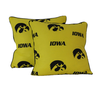 Iowa Hawkeyes 16" x 16" Decorative Pillow Pair | College Covers | IOWDPPR