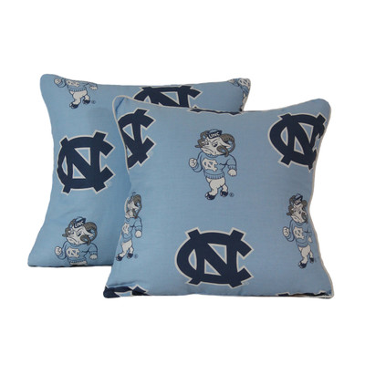 UNC Tar Heels 16" x 16" Decorative Pillow Pair | College Covers | NCUDPPR