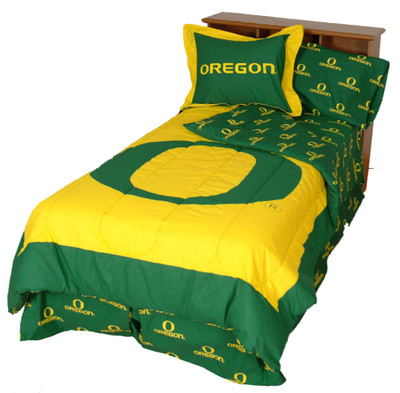 Oregon Ducks Reversible Comforter Set Queen