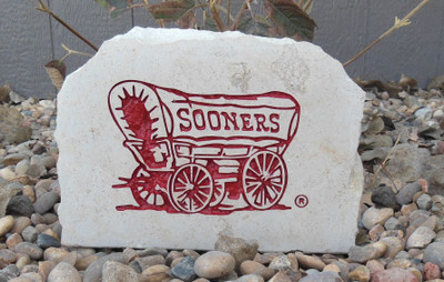 Oklahoma Sooners Decorative Stone Medium Wagon| Stoneworx | okl7