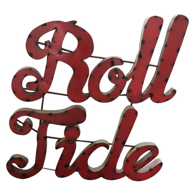 Alabama Crimson Tide Recycled Metal Wall Decor Roll Tide | LRT SALES| ROLLTDWD