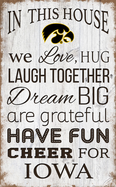 Iowa Hawkeyes In This House Wall Art |FAN CREATIONS | C0976-Iowa