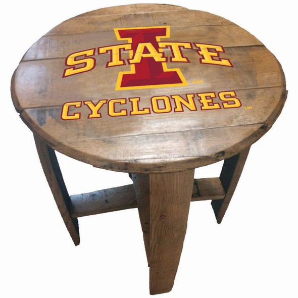 Iowa State Cyclones 21" Barrel Team Logo Table | GREENSTONES | BTT-IAST-01